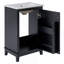 Petite armoire de meuble-lavabo moderne avec lavabo en céramique de 20 po Viedo - 20 * 14,5 * 33,3 po, beaucoup de rangement, 1 porte à fermeture douce-517991519