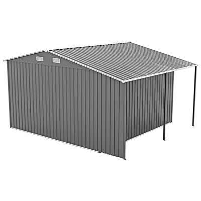 Outdoor Storage Shed With Lockable Doors And Windows