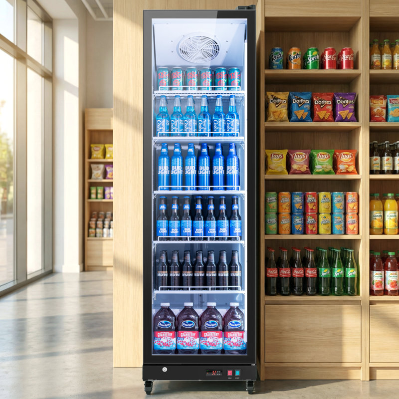 Réfrigérateur commercial pour boissons Yeego 12,26 pieds cubes avec porte vitrée