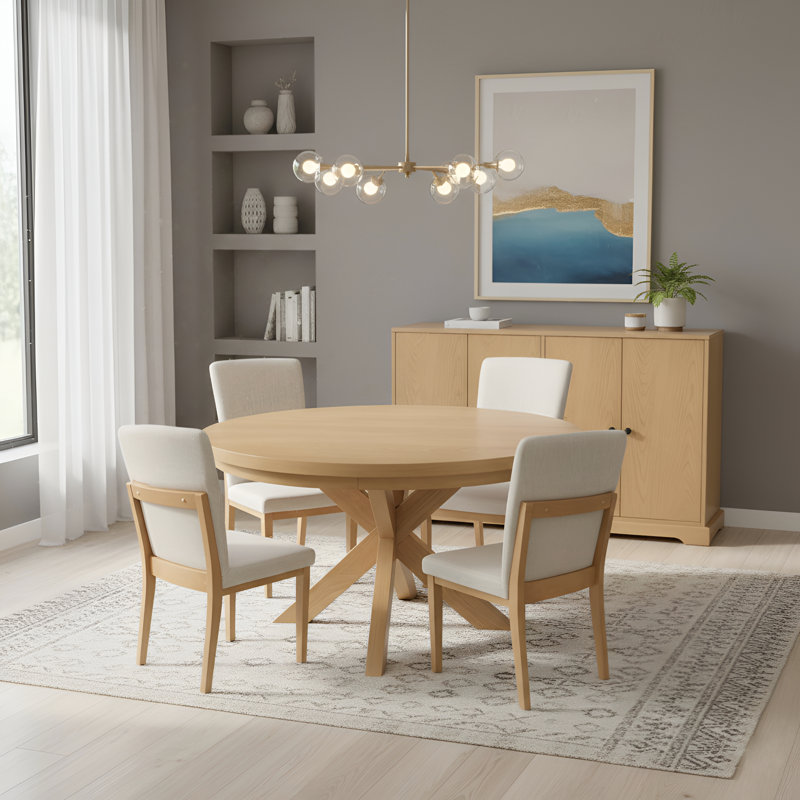 Bremen 6 Piece Round Dining Table Set