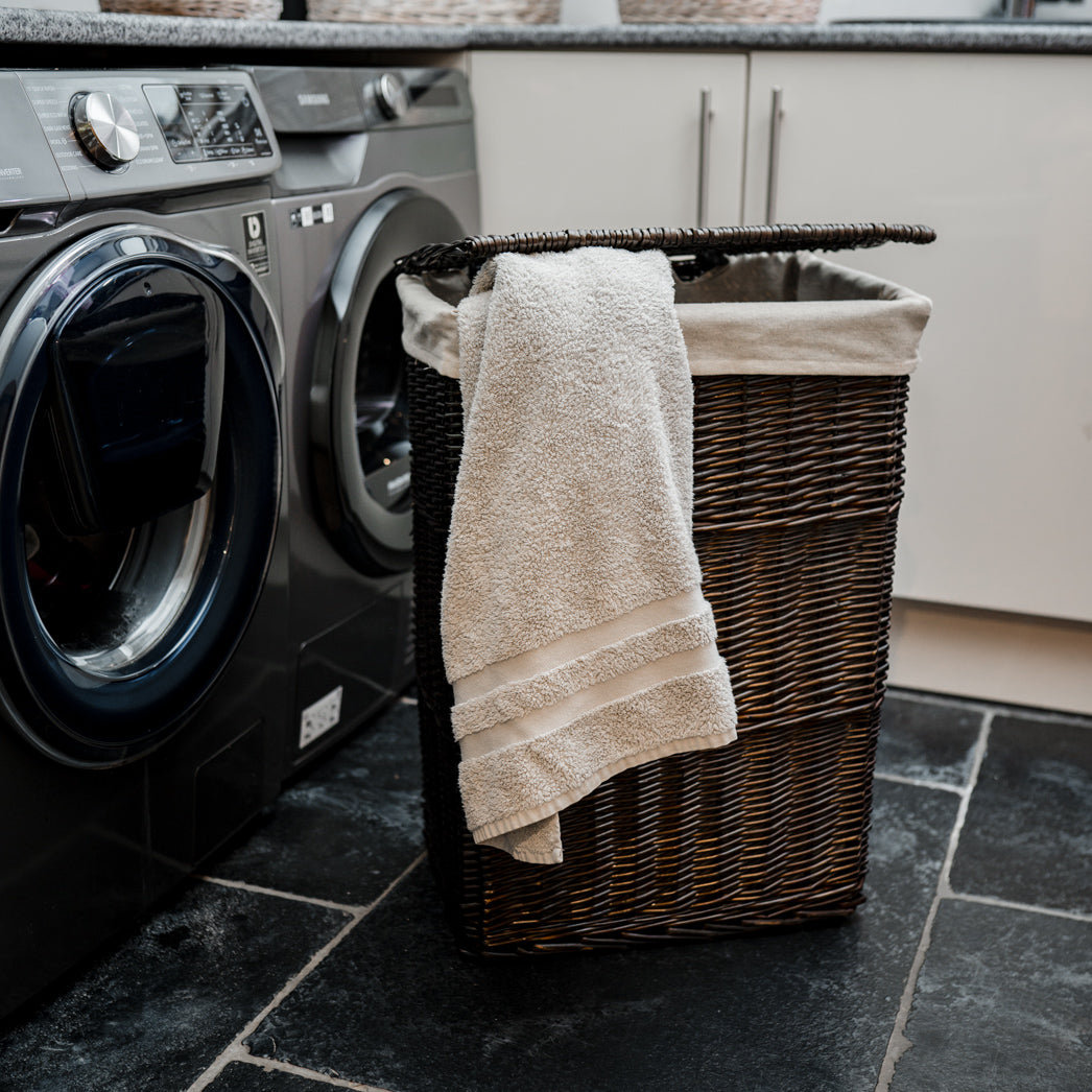 Rectangular Wicker Laundry Basket Bin