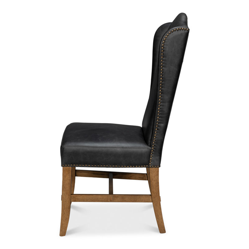 Leather Dining Chair, Black