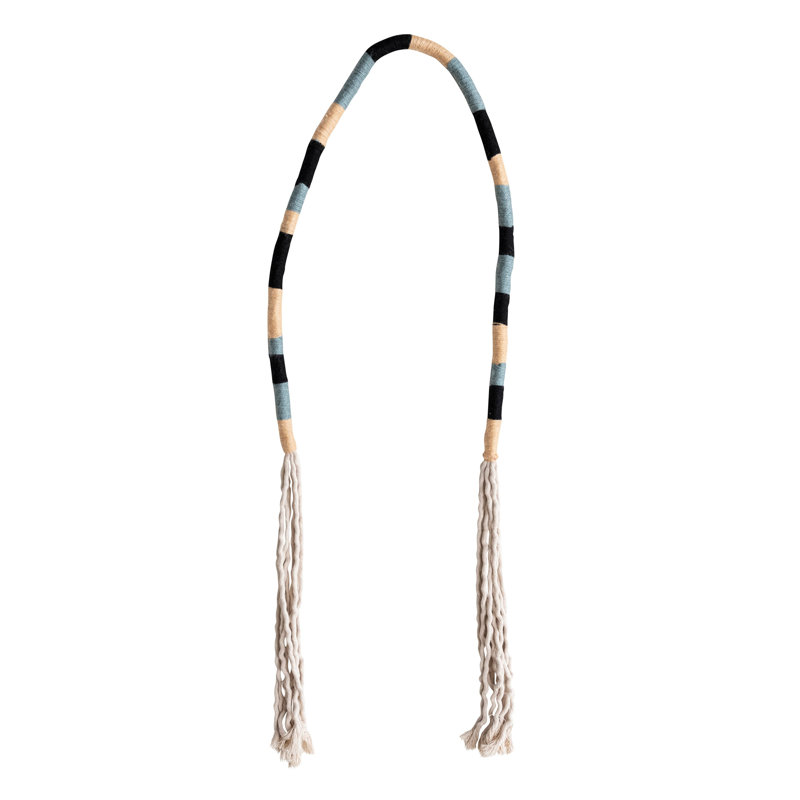 72 Inches Cotton and Wool Garland with Tassels