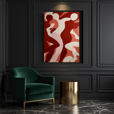 Abstract Figurative 10 Red Canvas Wall Art