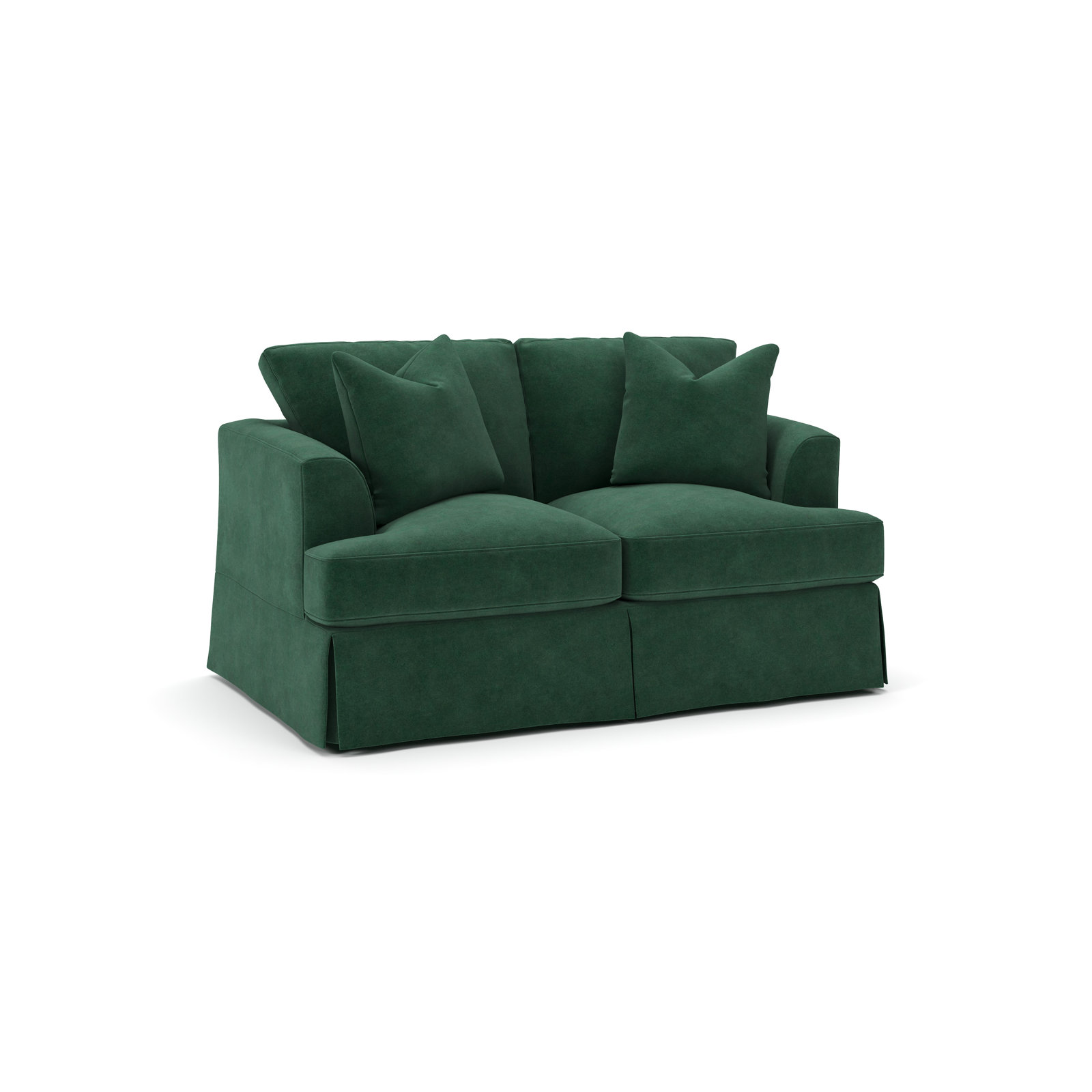 Lucia 66" Loveseat, Bella Hunter Performance Velvet
