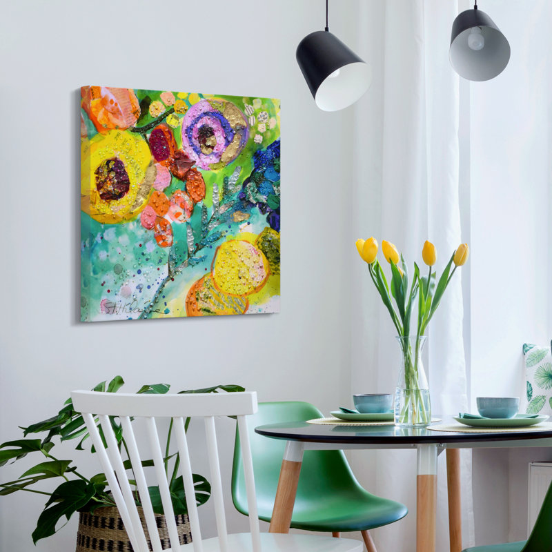 Art mural sur toile lustrée Floral Radiance II Crystallus