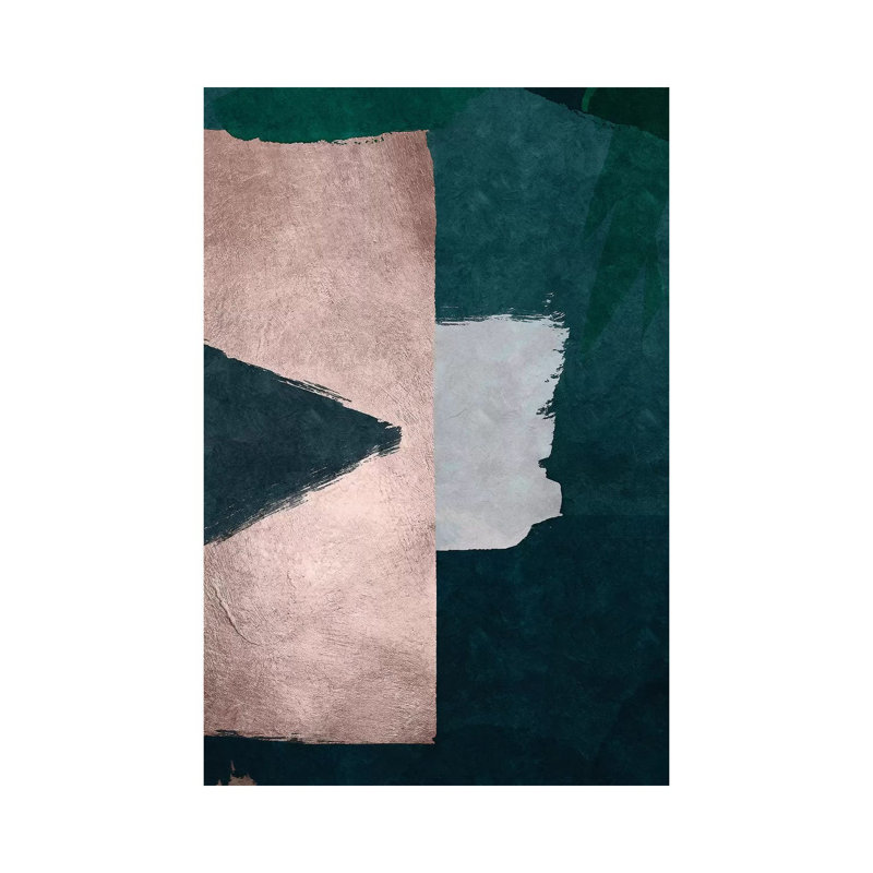 Brush Diptych Green B by Dane Shue - Gallery-Wrapped Canvas Giclée on Canvas, 20.32 cm H x 30.48 cm W, Wrapped Canvas