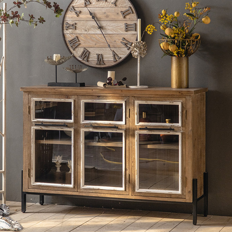 Buffet en bois massif brun