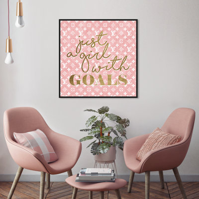 «Fashion and Glam Girl With Goals Fashion», impression sur toile