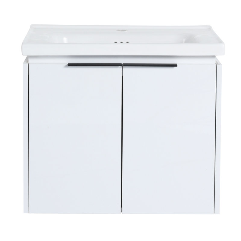 Ensemble de meuble-lavabo simple 23,89 po avec plateau en céramique Quavon