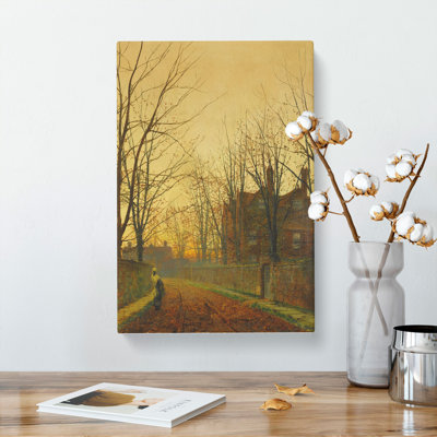 Late October by John Atkinson Grimshaw - Wrapped Canvas