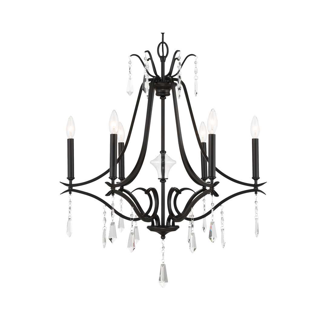 Willa Arlo Interiors Vogan Coal With Clear Chandelier Willa Arlo™ Interiors 