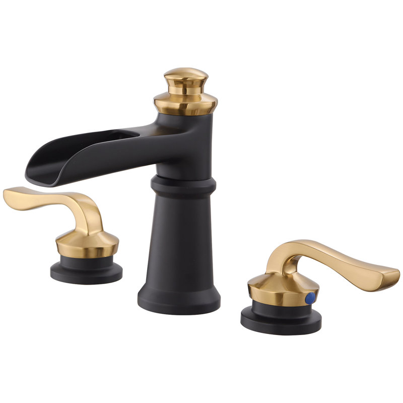 8 In. Waterfall Widespread 2-Handle Bathroom Faucet