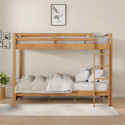 Lit superposé en bois grand avec échelle