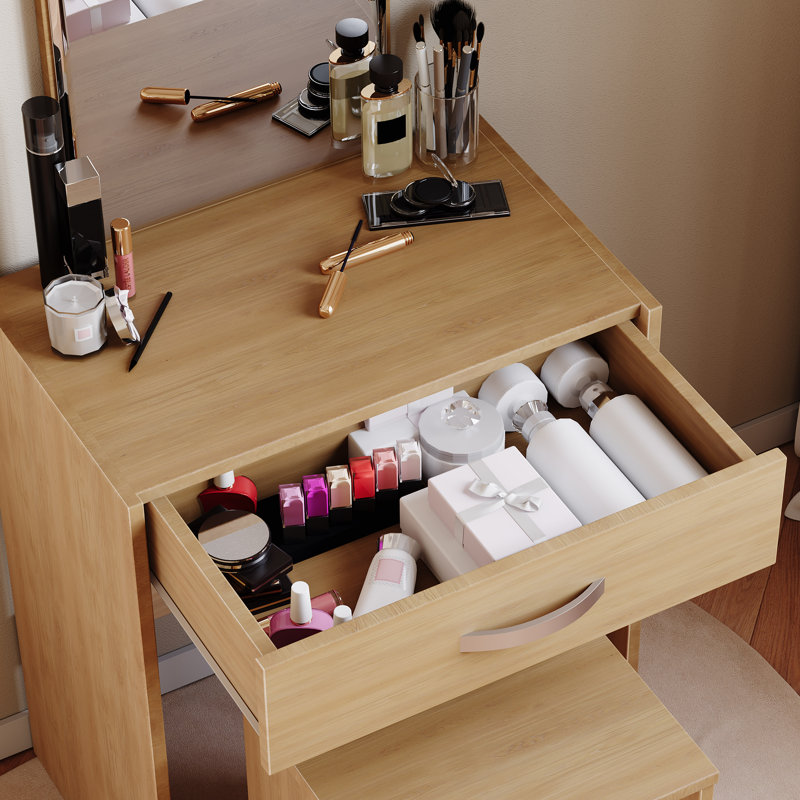 Muskoka Dressing Table with Mirror, Pine