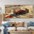 Toile avec cadre flottant or