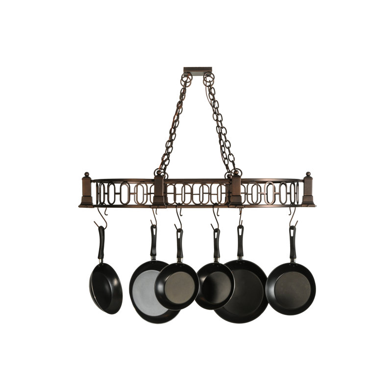 Revival Deco Oblong Handcrafted Hanging Pot Rack