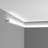 2 in x 2 in x 78-3/4 in Primed White Plain Polyurethane Crown Moulding
