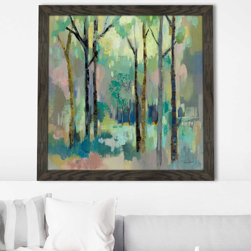 " Romantic Forest " by Silvia Vassileva, Chocolate Distressed Framed, 31.5" H x 31.5" W x 1" D