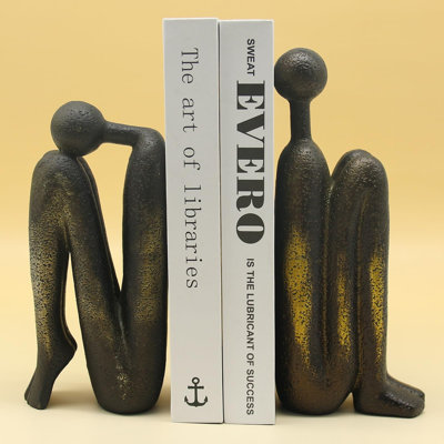 Serre-livres décoratifs Thinker, support de livre antidérapant