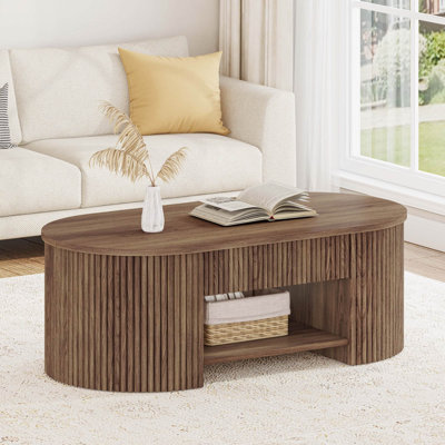 Mid-Century Oval Coffee Table