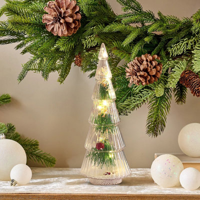 1Pcs mini arbre de Noël lumineux - atmosphère de Noël, décoration de scène, petites lumières de nuit - ornements de bureau de Noël - cadeaux de Noël