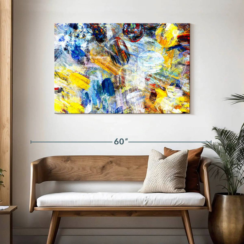 Avery lumineux abstrait, H 30 po x l 45 po