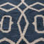 Bleu | Tapis intérieur géométrique beige en laine noué à la main-2131603214
