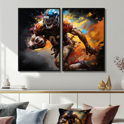 Football Spectacle Of - impressions sur toile modernes rouges