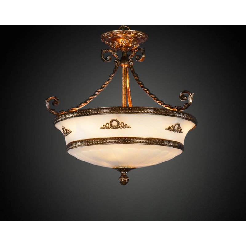 Badgett Glass Semi Flush Mount
