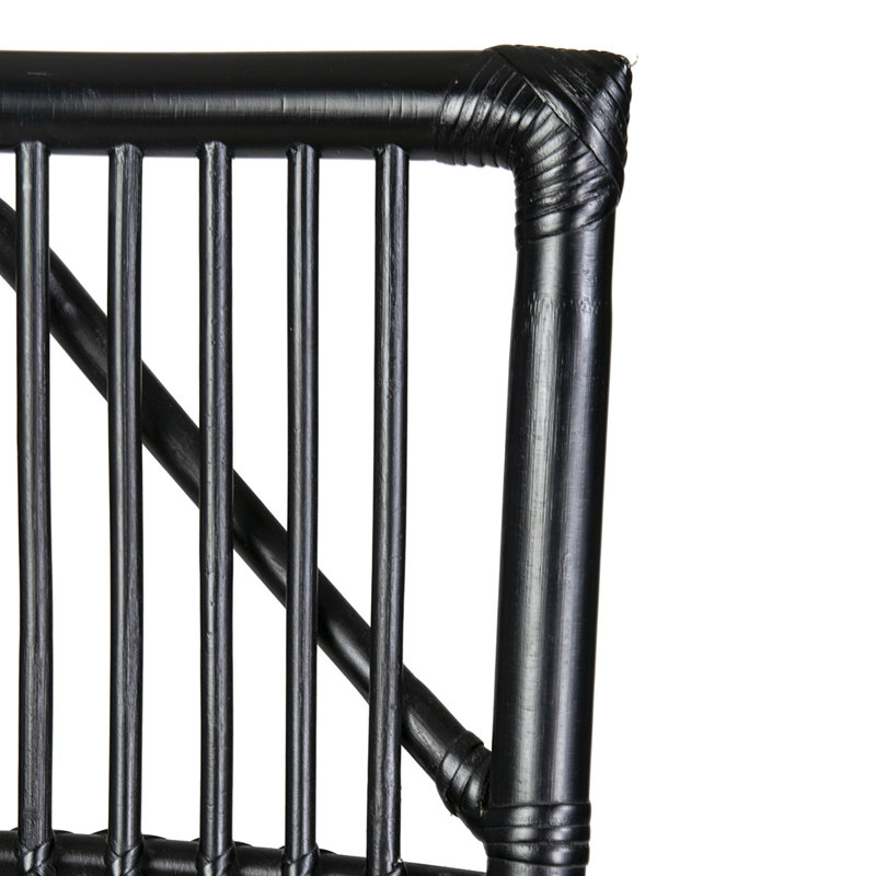 Fauteuil en rotin Barkley, Noir