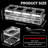2 Set Acrylic Seasoning Organizer Box 8 Pcs Clear Seasoning Rack Spice Pots Condiments Containers With Lids And Spoons Storage Container Spice Jar For Salt Sugar Cruet Kitchen Cooking Organizer