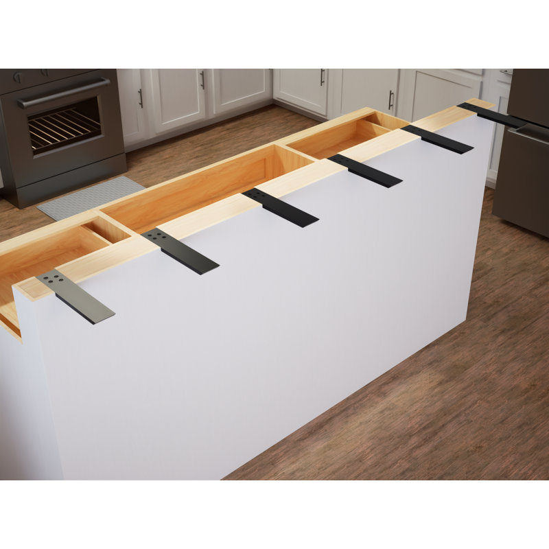 Granite-Compatible Matte Finish Kitchen Countertop Support Bracket 18"