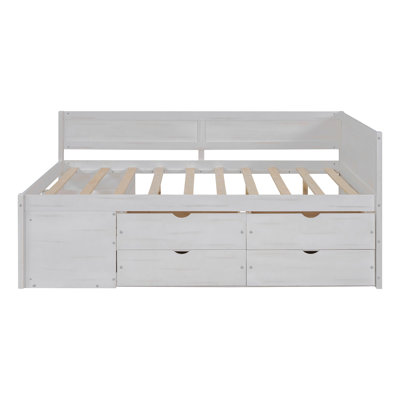 Full Size Daybed With Drawers And Shelves, White(OLD SKU:LP102023AAK)