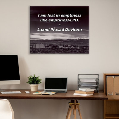Trinx Gallery Wrapped Canvas By Laxmi Prasad Devkota: "I am lost in emptiness like emptiness-