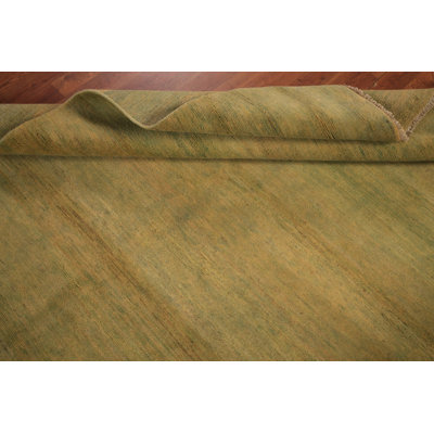 Tapis vert et jaune Gabbeh