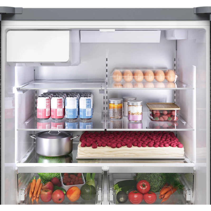 Free-Standing Fridge-Freezer, Stainless Steel