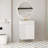 Bathroom Vanity with Ceramic Sink and Open Shelf on the Left Side-989451957