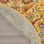 Tapis jaune à motif floral Weirton-694233997