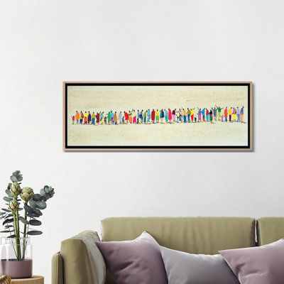 African People In Line - Framed Wall Art Print