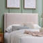 Cadre de lit double 1 pièce de style contemporain avec tiroir de rangement en velours côtelé rose clair