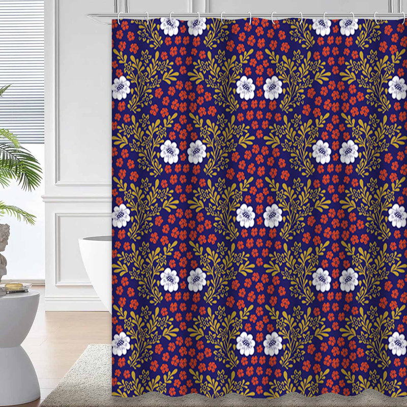 Rideau de douche avec 12 crochets, 72" L x 78" W