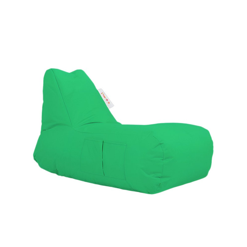 Fauteuil à billes de qualité supérieure, vert uni, 41,3 po x 29,5 po x 41,3 po | 100% polyester, imperméable | Rembourrage 100% en mousse de styromousse, capacité de poids maximale de 440 lb | Parfait pour la détente et le divertissement en plein air