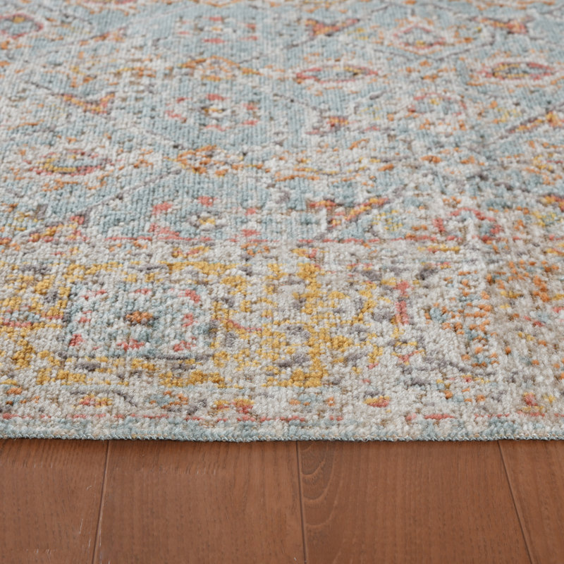 Tapis d'intérieur rétro à tissage plat Botolphus, Rond 6 pi 7 po