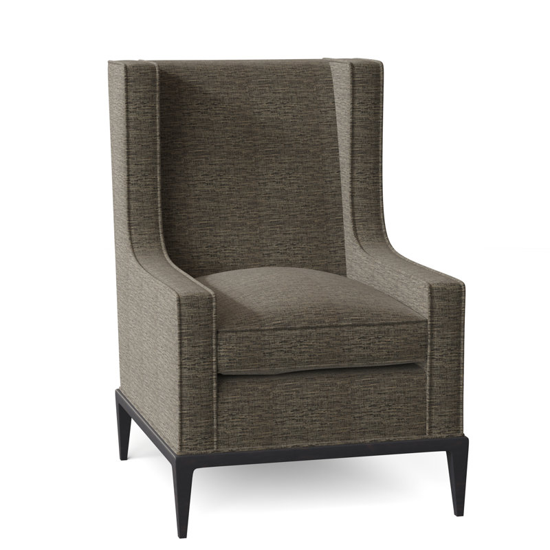 Fauteuil à oreilles 28 po Claxton, Espresso, Écaille de tortue lin