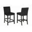 Ensemble de salle à manger à hauteur de comptoir 5 pièces Carré Faux Table de marbre Velours rembourré capitonné chaises à clous Pieds en bois Mobilier de salle à manger-1826796588