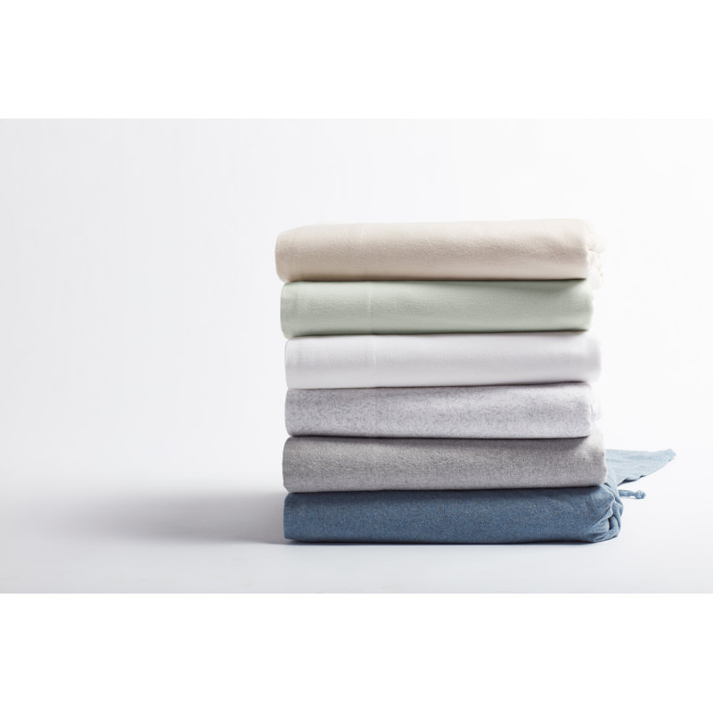 Cloud Flannel Pillowcase, King Pillowcase, Pale Gray Heather