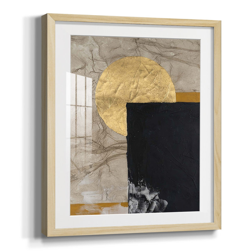 Adorned Geometric II Framed Print, Natrual Framed Paper, White