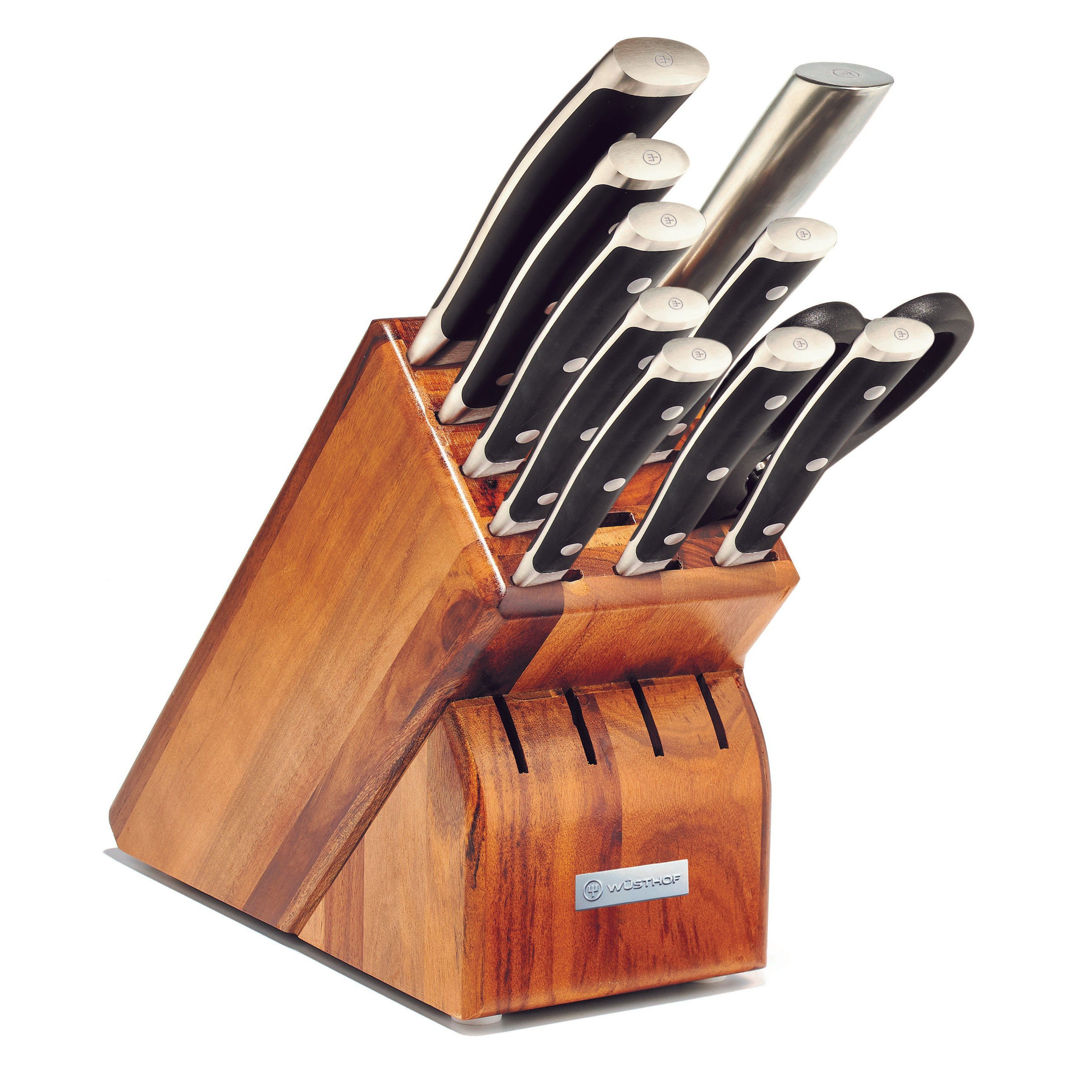 WÜSTHOF German Classic Ikon Eleven Piece Block Set, Acacia | Wayfair