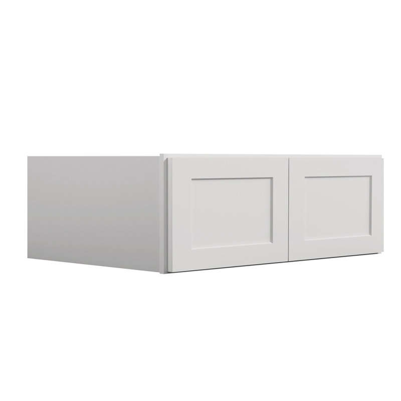 HOMEIBRO Meuble mural standard Shaker en contreplaqué, prêt à assembler, 91,4 cm (L) x 61 cm (P) x 38,1 cm (H), couleur gris tourterelle, 91,4 cm (L) x 61 cm (P) x 38,1 cm (H).